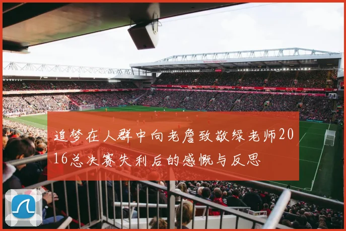 追梦在人群中向老詹致敬绿老师2016总决赛失利后的感慨与反思